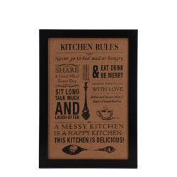 Tablou mesaj pentru bucatarie Kitchen Rules