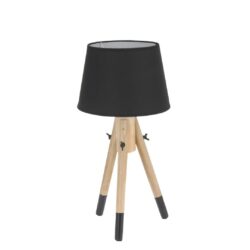 Lampa 3 picioare lemn negru 49 cm