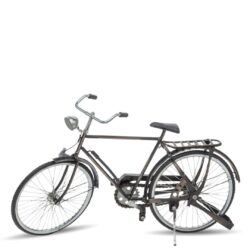 Decoratiune de metal bicicleta maro 30x20 cm