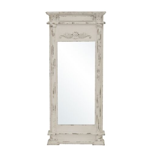 Oglinda de perete lemn antichizat 125.5x52.5x10 cm
