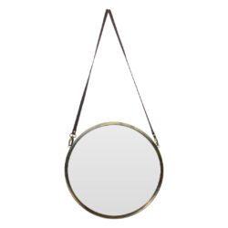 Oglinda cu agatatoare de perete cadru auriu 42 cm