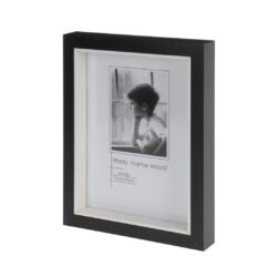 Rama foto neagra din lemn 15x20 cm