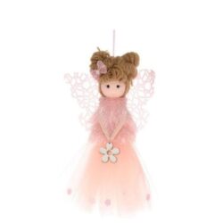 Figurina fetita ingeras cu rochie tull 27×4 cm
