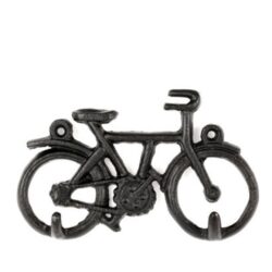 Decoratiune cuier metalic chei negru model bicicleta