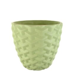 Ghiveci din ceramica verde 14x13 cm
