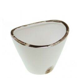 Ghiveci din ceramica alb 10x9x7 cm