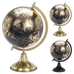 Decoratiune glob pamantesc cadru metal 20 cm
