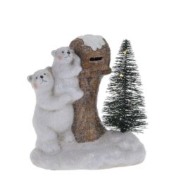 Figurina urs polar cu LED 14 cm amsieu.ro