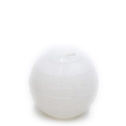 Lumanare sfera alb 8 cm