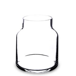 Vaza de sticla tip borcan 15.5x14 cm