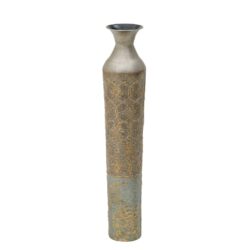 Vaza metalica auriu antichizat 14x71 cm