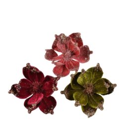 Floare artificiala Magnolie clips 18×5 cm