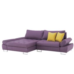Set canapea material Orinoco violet mustar stanga GRES