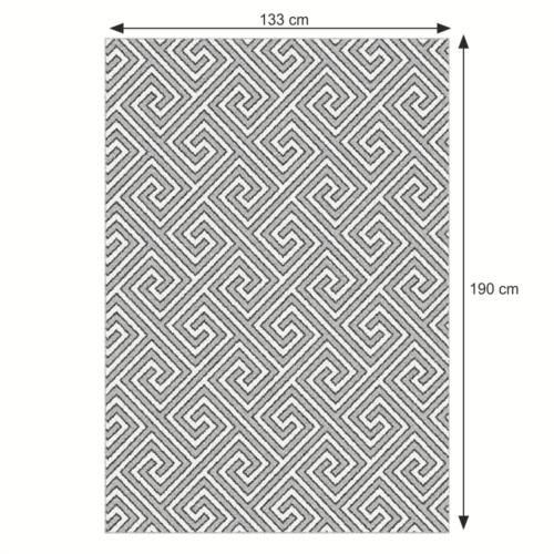gadir koberec sivobiely vzor 133 190 cm rozmery