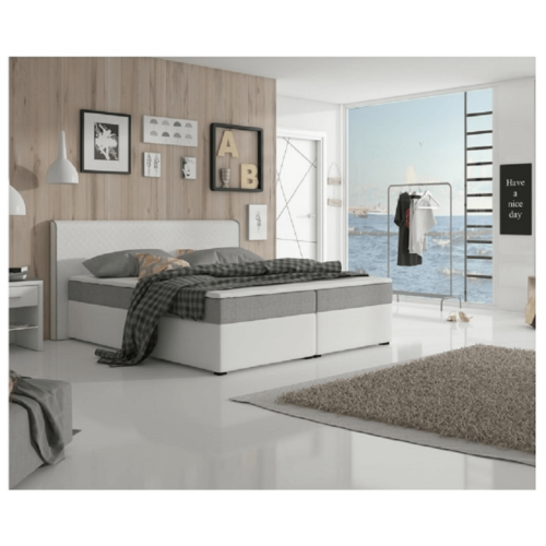 novara postel biela siva komfort interier