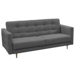 Canapea cu 3 locuri tapitat tesatura gri inchis AMEDIA