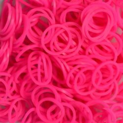 Elastice Rainbow Loom Neon Roz 300 buc