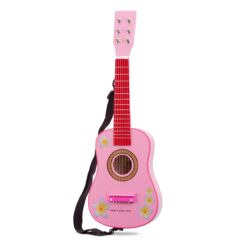 Chitara pentru copii roz cu flori