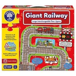 Puzzle gigant de podea Cale ferata (26 piese) GIANT RAILWAY