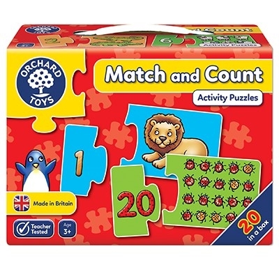 Puzzle Potriveste si numara de la 1 la 20 MATCH AND COUNT