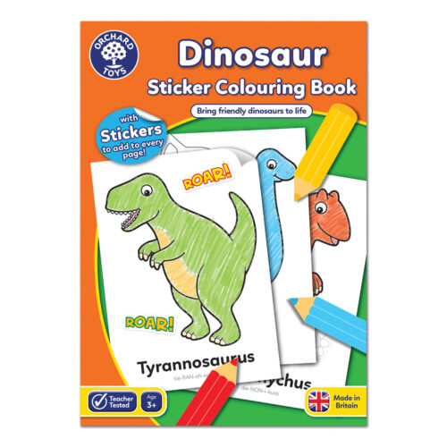 Carte de colorat si abtibilduri Dinozaur DINOSAUR