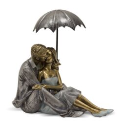 Figurina cuplu cu umbrela asezat 17x18x13.5 cm