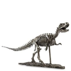 Figurina dinozaur argintiu antichizat 28.5x55x12 cm
