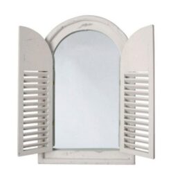 Oglinda cu obloane alb antichizat 38x59 cm