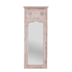 Oglinda de perete lemn crem antichizat 50x123 cm