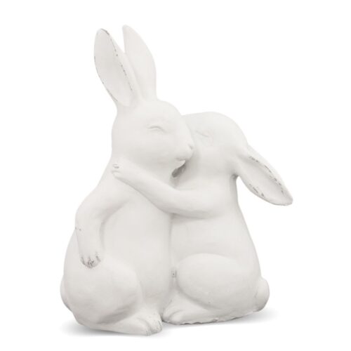 Decoratiune iepuri ceramica 24x20x10 cm