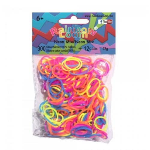 Elastice Rainbow Loom Neon Mix 300 buc3 1