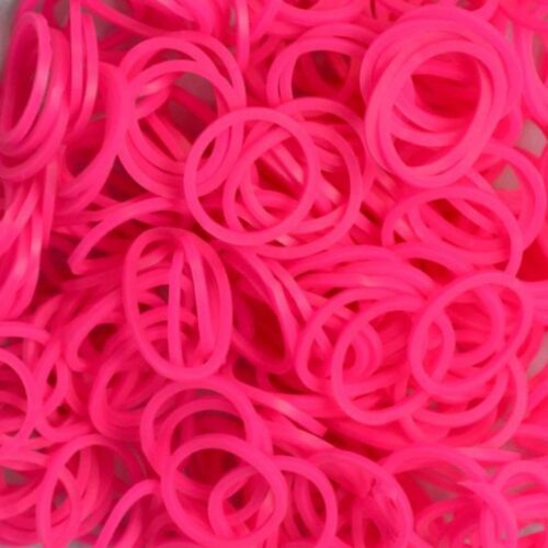 Elastice Rainbow Loom Neon Roz 300 buc1