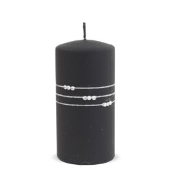 Lumanare cilindrica negru mat 14x7 cm