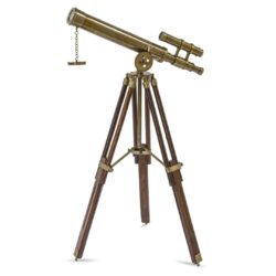 Telescop decorativ lemn auriu 69x52x32 cm