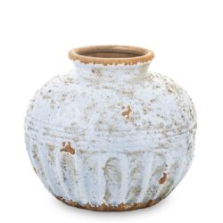 Vaza ceramica albastru antichizat 13.5x14.5 cm