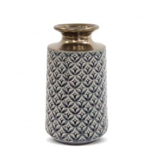 Vaza ceramica gri bronz 28x15.5 cm