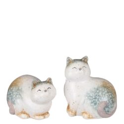 Decoratiune ceramica pisica 8.5x6.5 cm