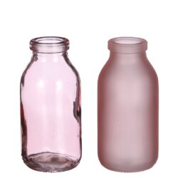 Vaza de sticla roz 10.5x5 cm