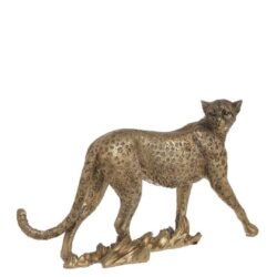 Figurina leopard auriu 25x8x15 cm