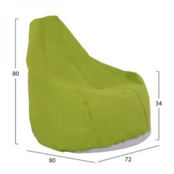 Fotoliu puf impermeabil verde deschis 72x80x80 cm2