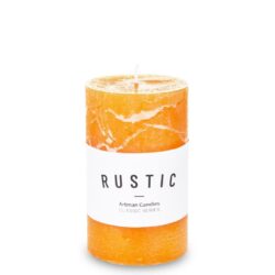 Lumanare cilindrica handmade Rustic Orange 11.5x7 cm