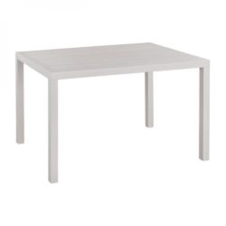 Masa din aluminiu alb 120x80 cm