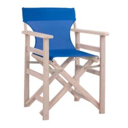 Scaun cu manere de lemn albastru