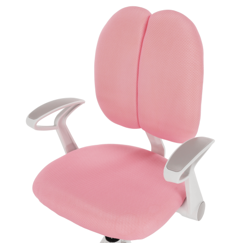 Scaun reglabil cu suport pentru picioare si curele roz alb ANAIS20