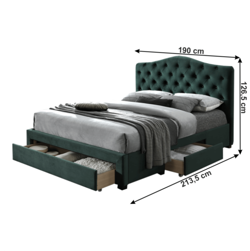 moderna postel smaragdova kesada 180 koty