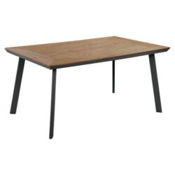 Masa din aluminiu cu aspect de lemn, Antracit, 160x92x72