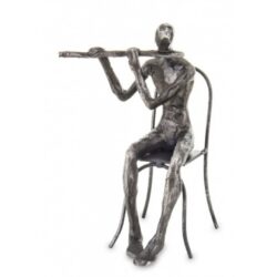 Figurina muzician gri fumuriu 20x14x13 cm