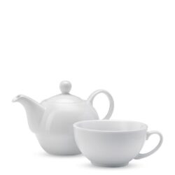 Set ceainic ceramica alba4