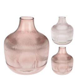 Vaza de sticla roz 20x23 cm
