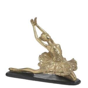 Decoratiune balerina auriu negru 28x13x23 cm
